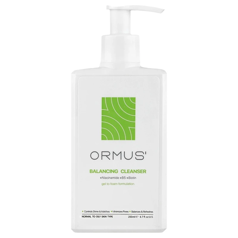 ژل شست‌وشوی صورت اورموس مدل متعادل کننده مناسب برای پوست های چرب و جوش دار حجم 200 میلی‌لیتر