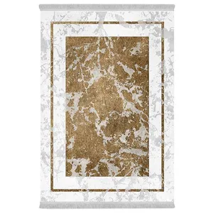 فرش پارچه‌ای دفه مدل فرشینه هازان مخمل طرح فانتزی کد 3235