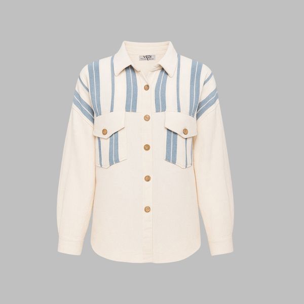 شومیز آستین بلند یقه برگردان زنانه مدل هلن 1