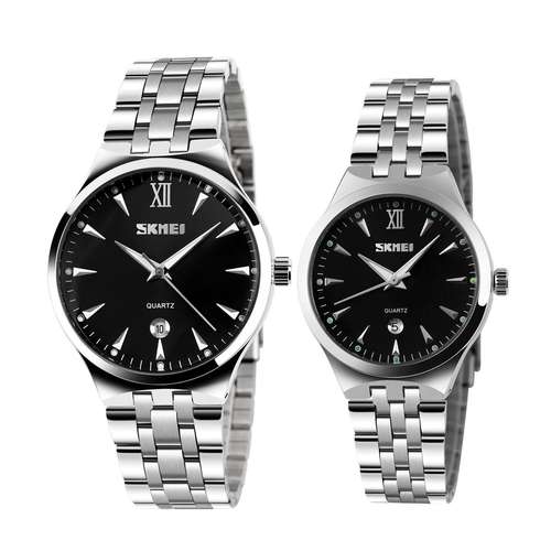ست ساعت مچی عقربه ای اسکمی مدل 9071 black کد 01 