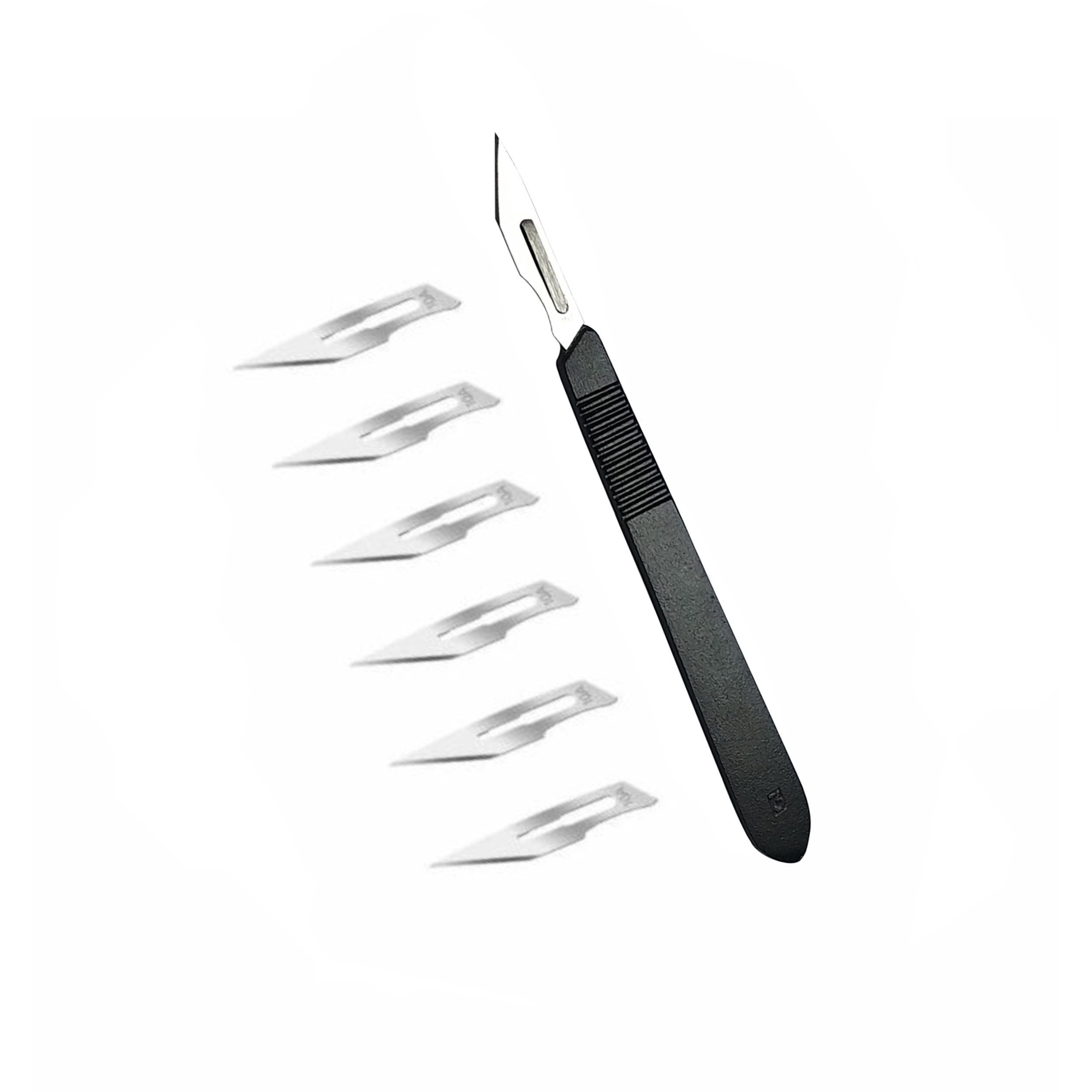 دسته تیغ جراحی مدل SKJWQ002369 شماره 3 به همراه تیغ مجموعه 7 عددی