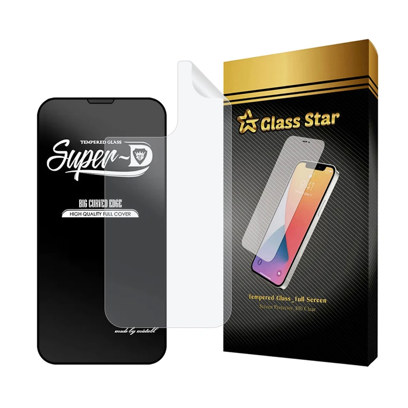 محافظ صفحه نمایش گلس استار مدل SUPNABKGS مناسب برای گوشی موبایل اپل iPhone 13 Pro  به همراه محافظ پشت گوشی