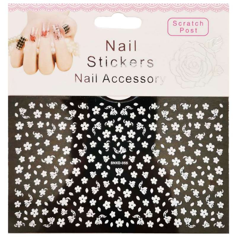 استیکر طراحی ناخن مدل گل و پروانه کد SXND-052