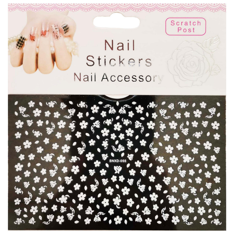 استیکر طراحی ناخن مدل گل و پروانه کد SXND-052