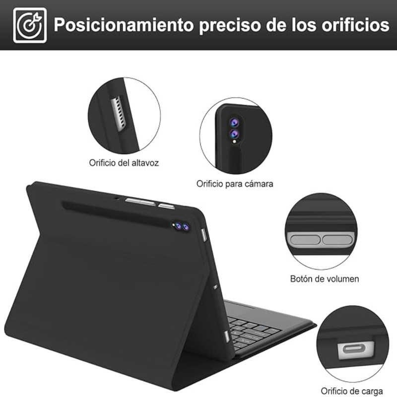 کیف کلاسوری کیبورد دار مدل NB---002 مناسب برای تبلت سامسونگ Galaxy Tab S10 FE Plus 13.1