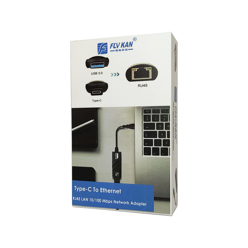 مبدل USB-C به Ethernet فلای کن مدل CU300-C 2