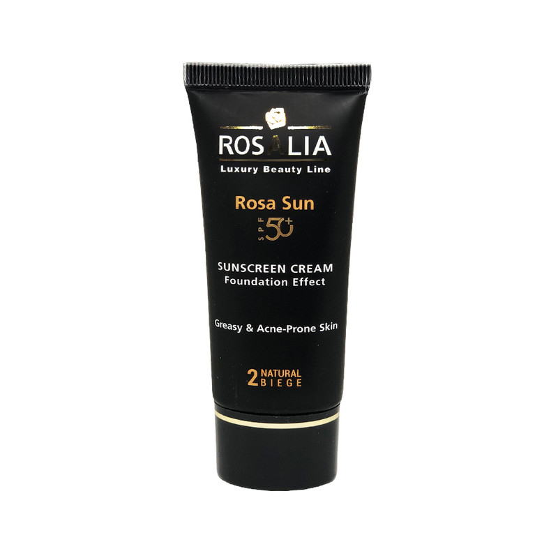 کرم ضد آفتاب رنگی رزالیا SPF 50 مدل 2 ‌مناسب پوست‌های چرب و مختلط حجم 40 میلی‌ لیتر