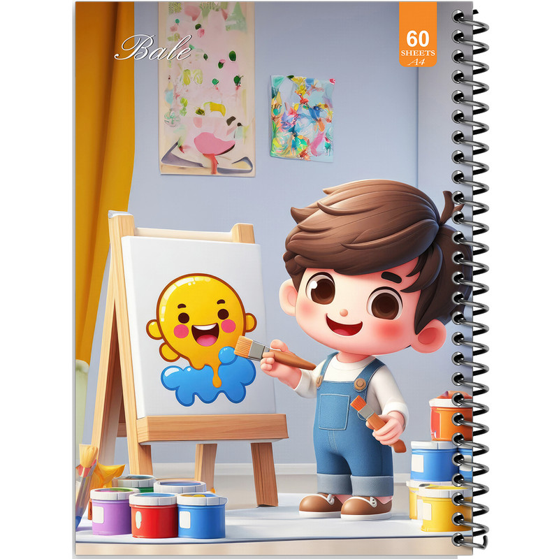 دفتر نقاشی 60 برگ انتشارات بله طرح فانتزی اتاق کودک کد A4-O411
