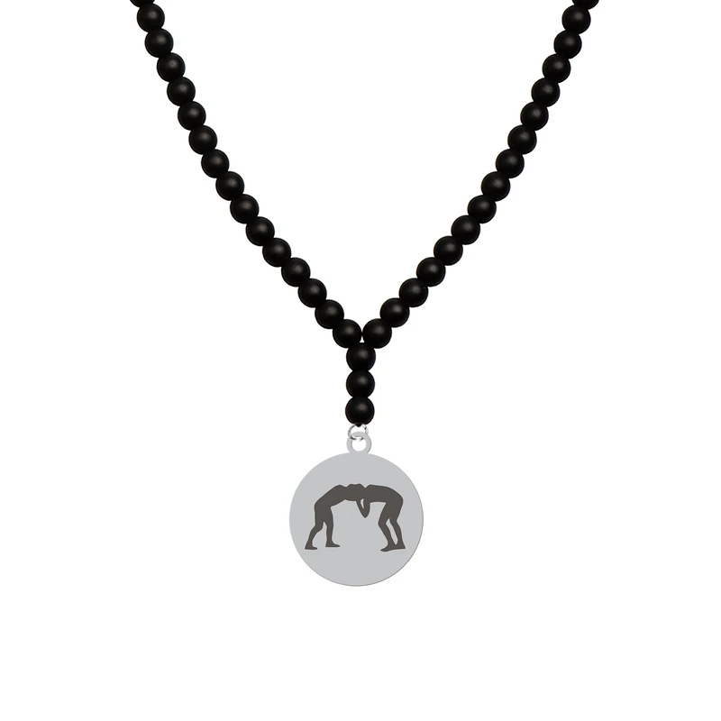 گردنبند هایکا طرح ورزشی سرشاخ کشتی کد am.jh 379