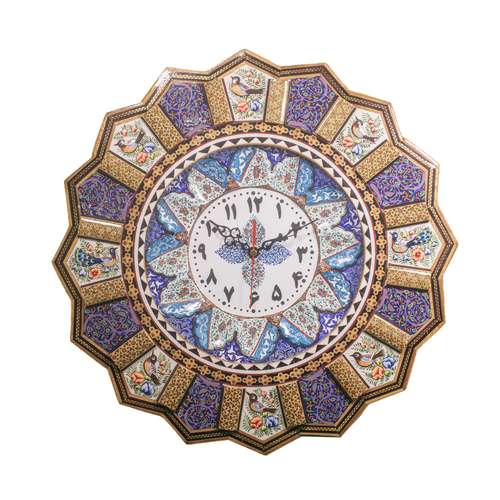 ساعت دیواری خاتم کاری کد HF43