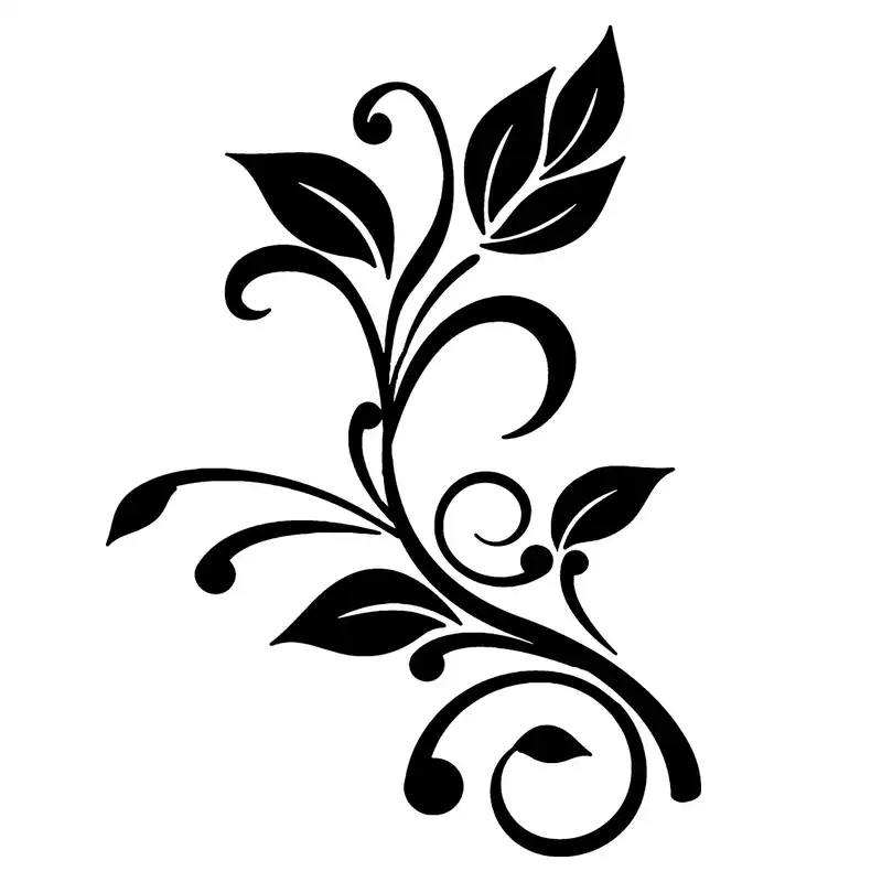 شابلون باتیس آرت طرح شاخه و برگ کد 50-641