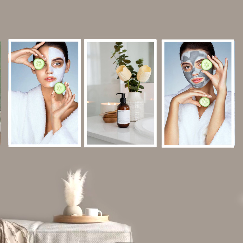 تابلو مدل پاکسازی پوست کد 873 مجموعه سه عددی
