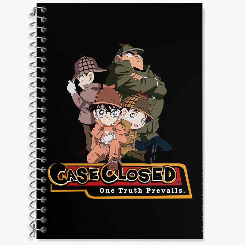 دفتر زبان 50 برگ خندالو مدل سه خط طرح انیمه کارآگاه کونان کد 27552