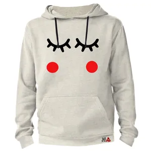 هودی دخترانه مدل چشم کد T06 رنگ طوسی