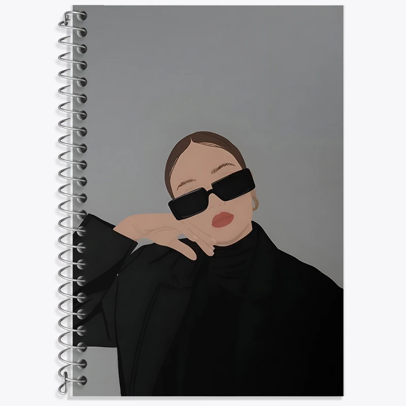 دفتر زبان 50 برگ خندالو مدل سه خط طرح دخترانه کیوت کد N3851