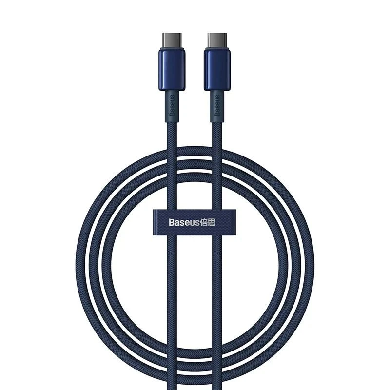 کابل USB-C بیسوس مدل Tungsten Gold 100W طول 1 متر
