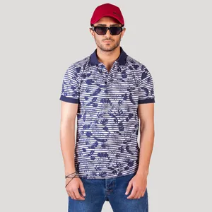 پولوشرت آستین کوتاه مردانه ان سی نو مدل دوما رنگ سرمه ای