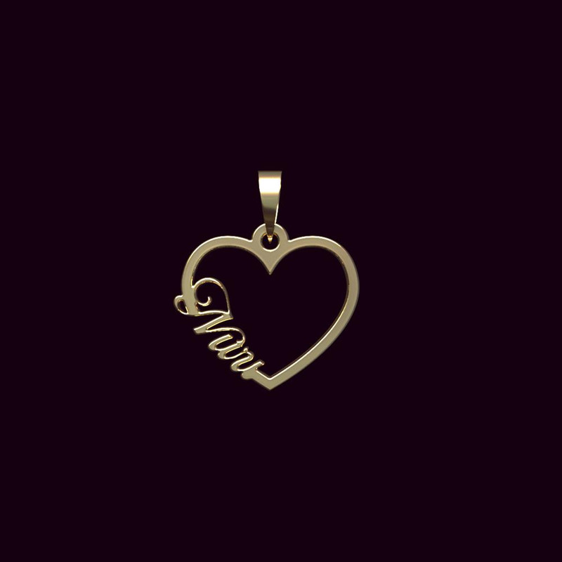 آویز گردنبند طلا 18 عیار زنانه مدوپد مدل اسم نوری nuri کد PB1-10201