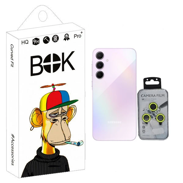 محافظ لنز دوربین شبرنگ بوک مدل Lighting View مناسب برای گوشی موبایل سامسونگ Galaxy A35 / A55 / IP 14 / 15