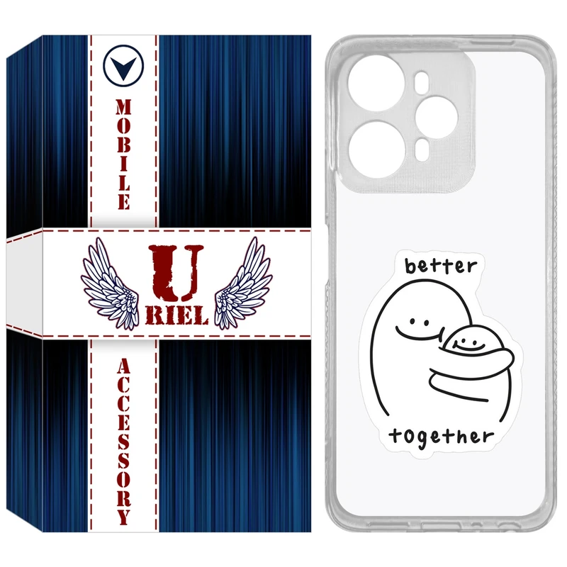 کاور یوریل مدل Clear کد 90 طرح Together مناسب برای گوشی موبایل وکال V1 / V1 Plus