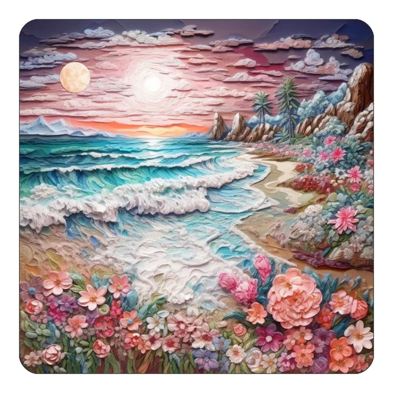 مگنت کاکتی طرح نقاشی رنگ روغن مدل mp70821