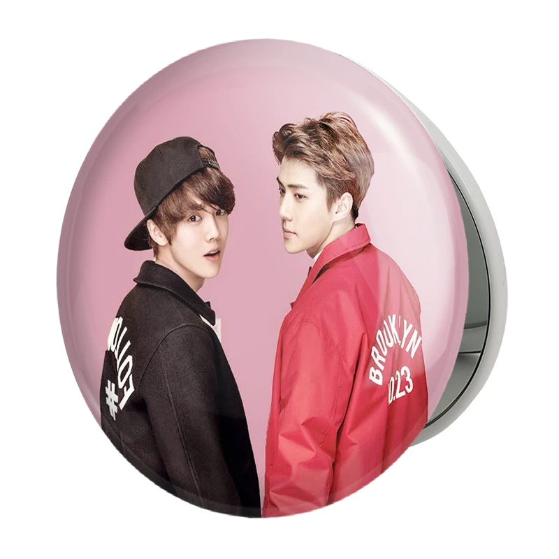 آینه جیبی خندالو طرح گروه اکسو EXO مدل تاشو کد 13588 