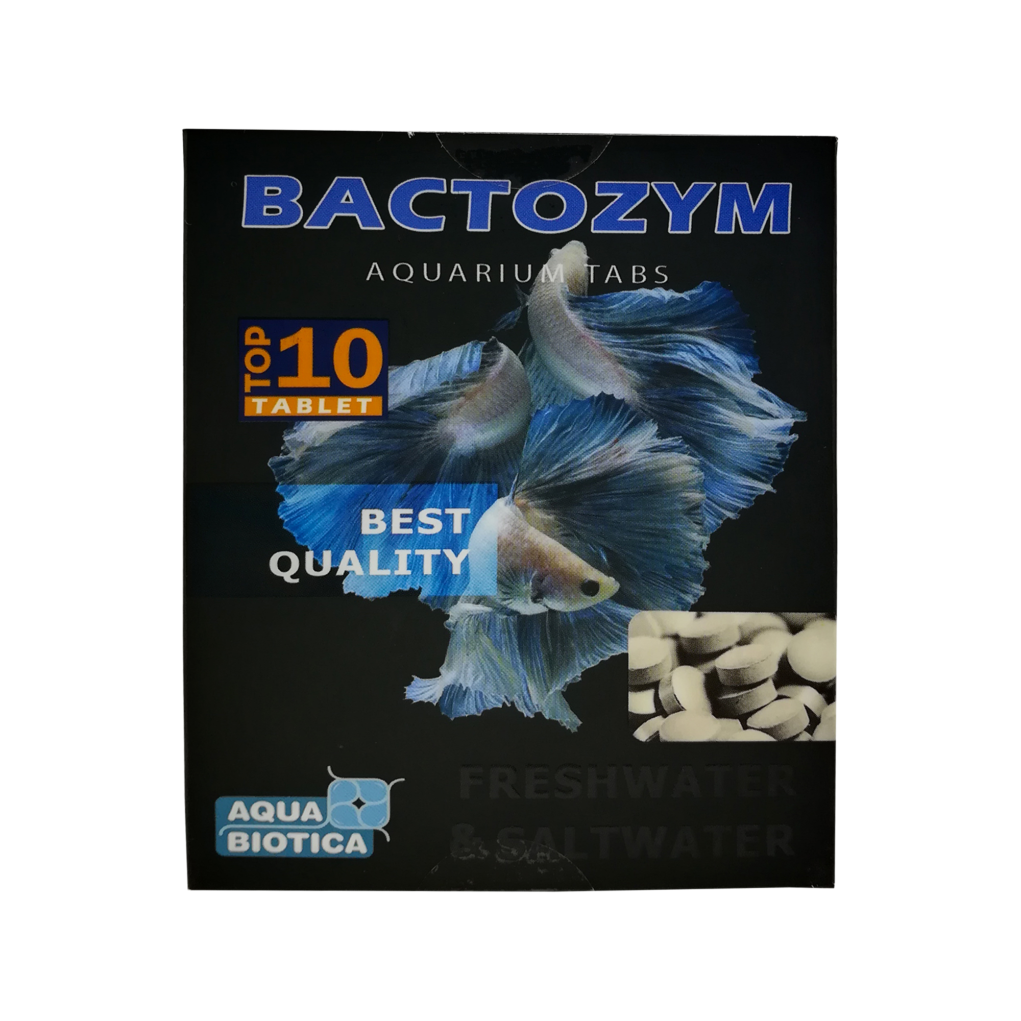 قرص باکتری ساز آب آکواریوم آکوا بیوتیکا مدل BACTOZYM بسته 10 عددی