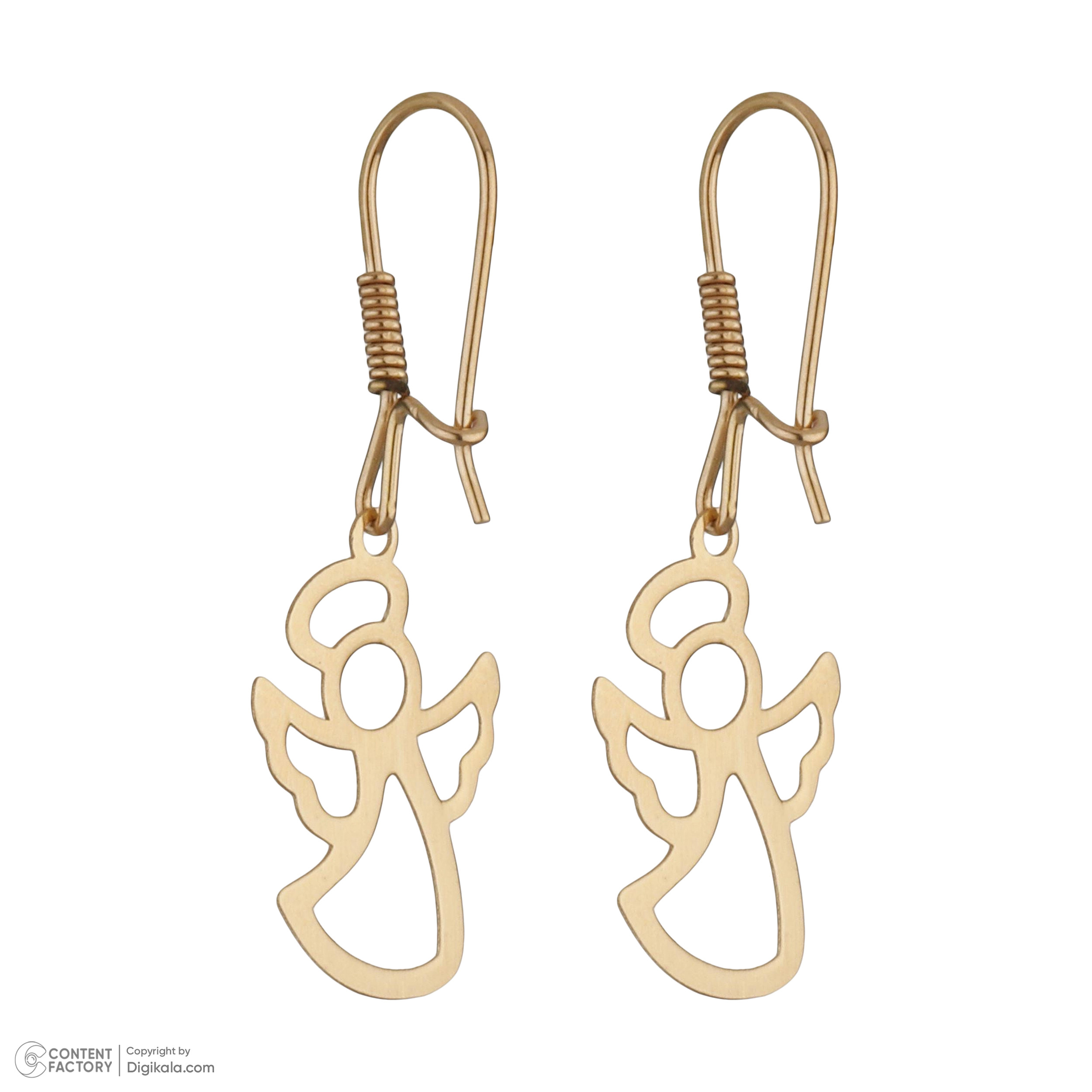 گوشواره طلا 18 عیار دخترانه طلای مستجابی مدل 15106