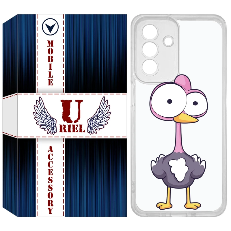 کاور یوریل مدل Clear کد 43 طرح شترمرغ مناسب برای گوشی موبایل سامسونگ Galaxy A36