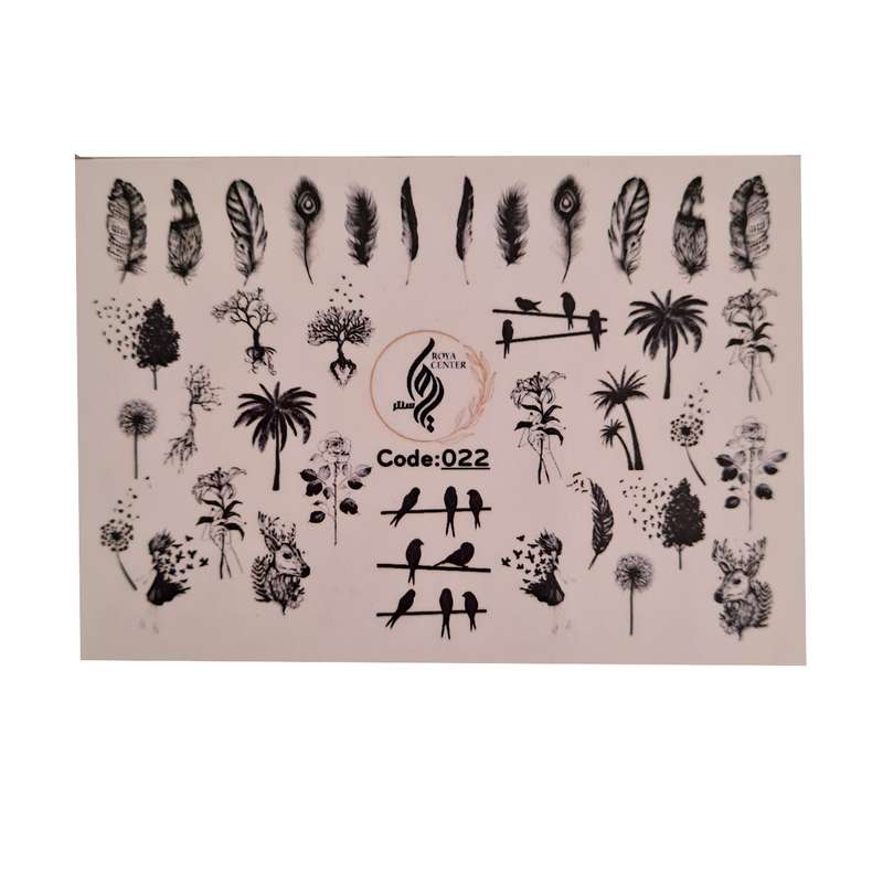 برچسب لنز ناخن مدل 022