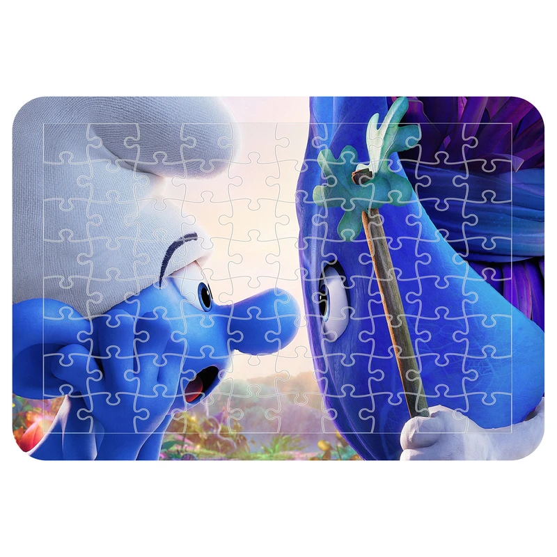 پازل 54 تکه مدل CHB1167 طرح انیمیشن اسمورف ها