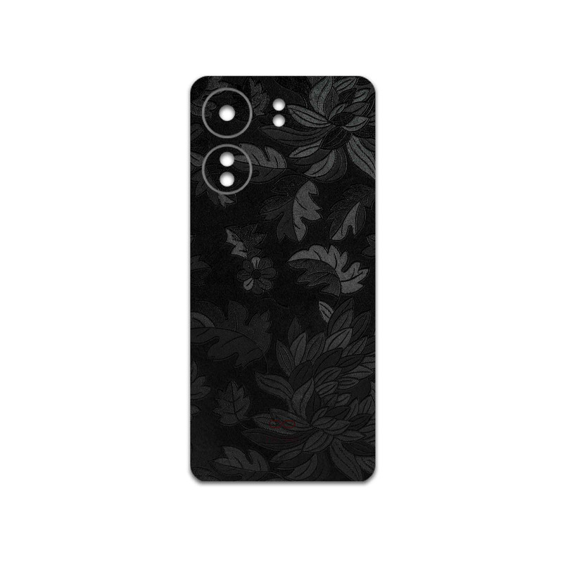 برچسب پوششی ماهوت مدل Black-Wildflower مناسب برای گوشی موبایل شیائومی Redmi 13C