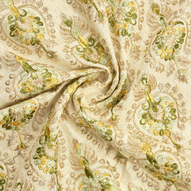 پارچه مانتو طرح خامه دوزی کد 02051437