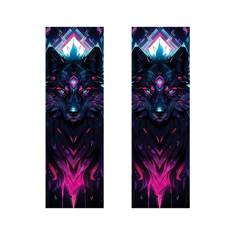 برچسب ستون خودرو توییجین و موییجین طرح گرگ کد 03 بسته 2 عددی