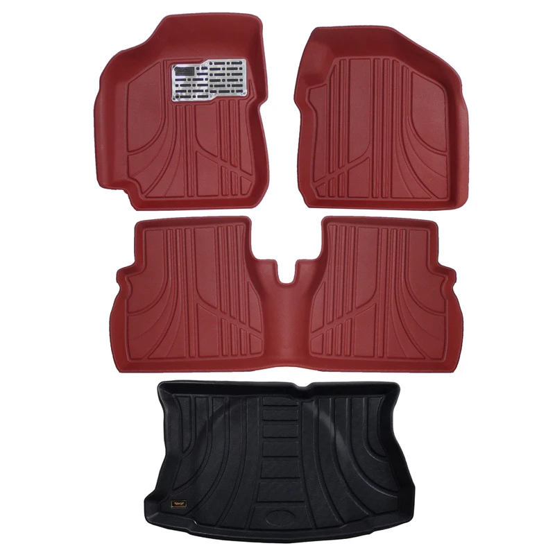 کفپوش سه بعدی خودرو مکس مدل MAX-MH مناسب برای کوییک پلاس به همراه کفپوش صندوق خودرو