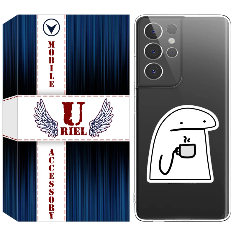 کاور یوریل مدل Clear کد 79 طرح پوکرفیس مناسب برای گوشی موبایل سامسونگ Galaxy S21 Ultra