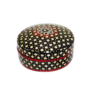 جا سکه ای خاتم کاری مدل تمام خاتم کد Round6p6Blk