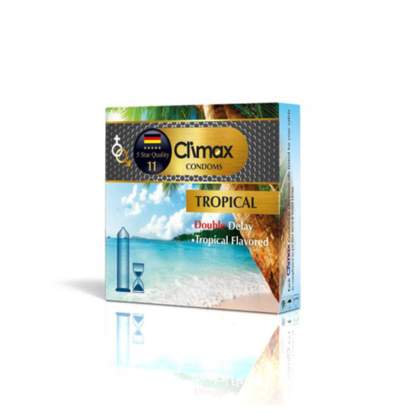 کاندوم کلایمکس مدل Tropical 11 بسته 3 عددی 