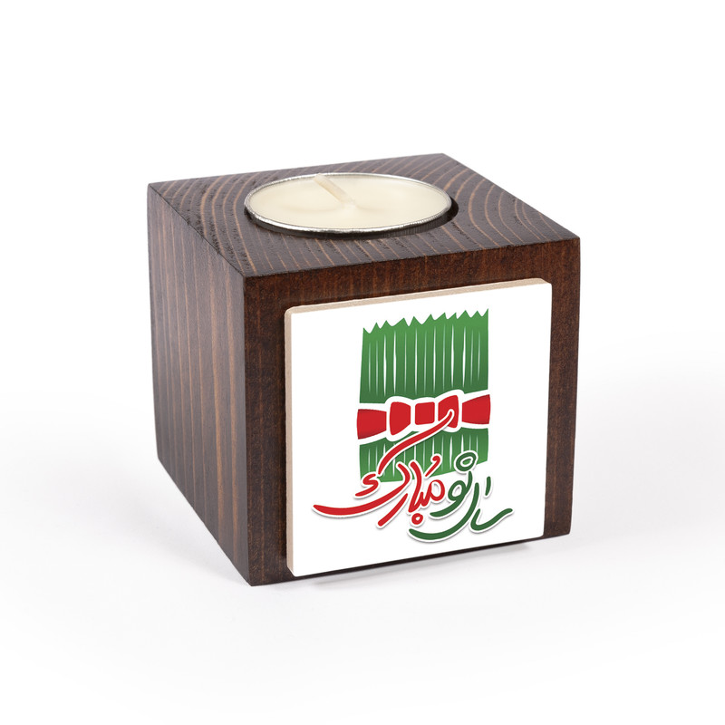 جاشمعی چوبی بیندو طرح سبزه سال نو مدل JSHBD141