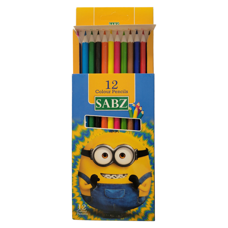 مداد رنگی 12 رنگ سبز مدل Minion