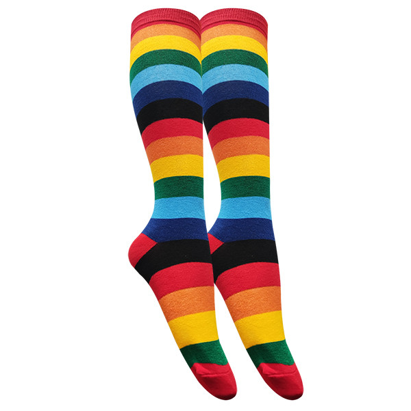 جوراب ساق بلند زنانه تن پوش هنگامه مدل راه راه زیر زانو کد RR47