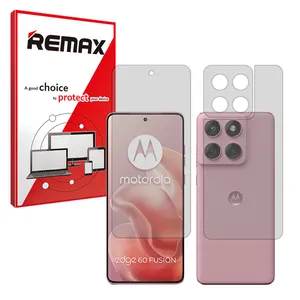 Remax Hydrogel model Transparent Screen Protector for Motorola Edge 60 Fusion mobile phone along with the back protector