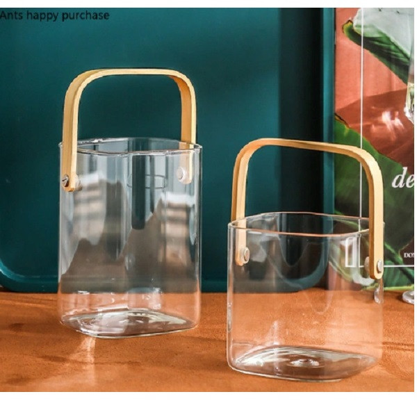 ظرف یخ مدل مربع دسته بامبو کد 1369n at1529