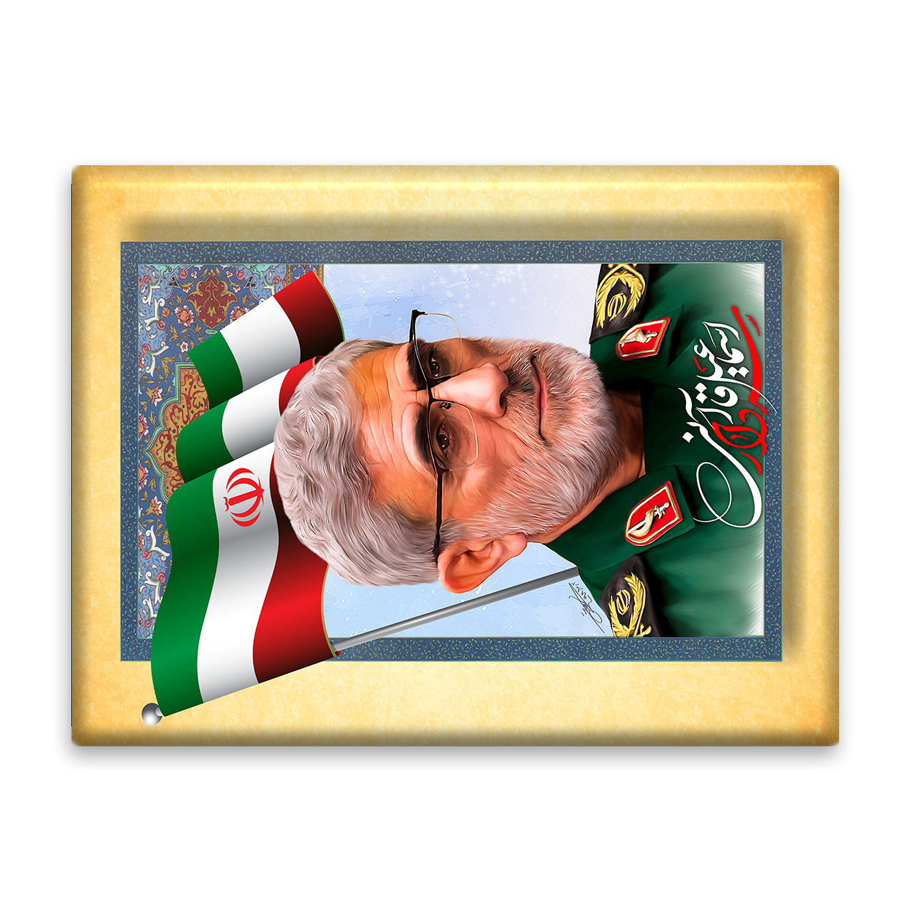 کاشی اطلس آبی طرح سردار اسماعیل قاآنی مدل T5441