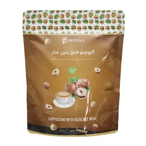 پودر کاپوچینو با طعم فندق بدون شکر پپتینا بسته 20 عددی