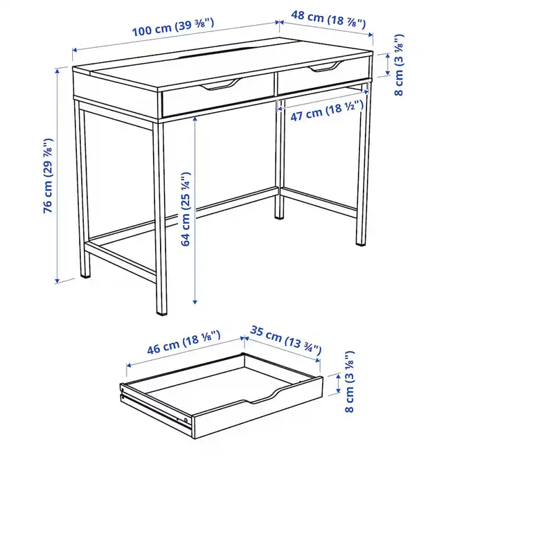 میز تحریر ایکیا مدل ALEX