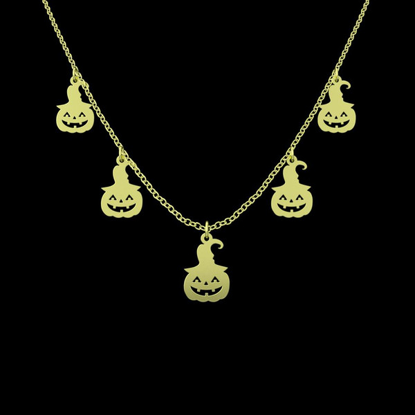 گردنبند طلا 18 عیار زنانه مدوپد مدل هالووین کد RNA17994