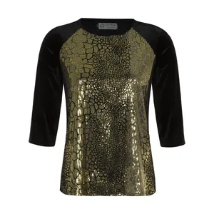 بلوز آستین سه ربع زنانه توتم مدل رگلان