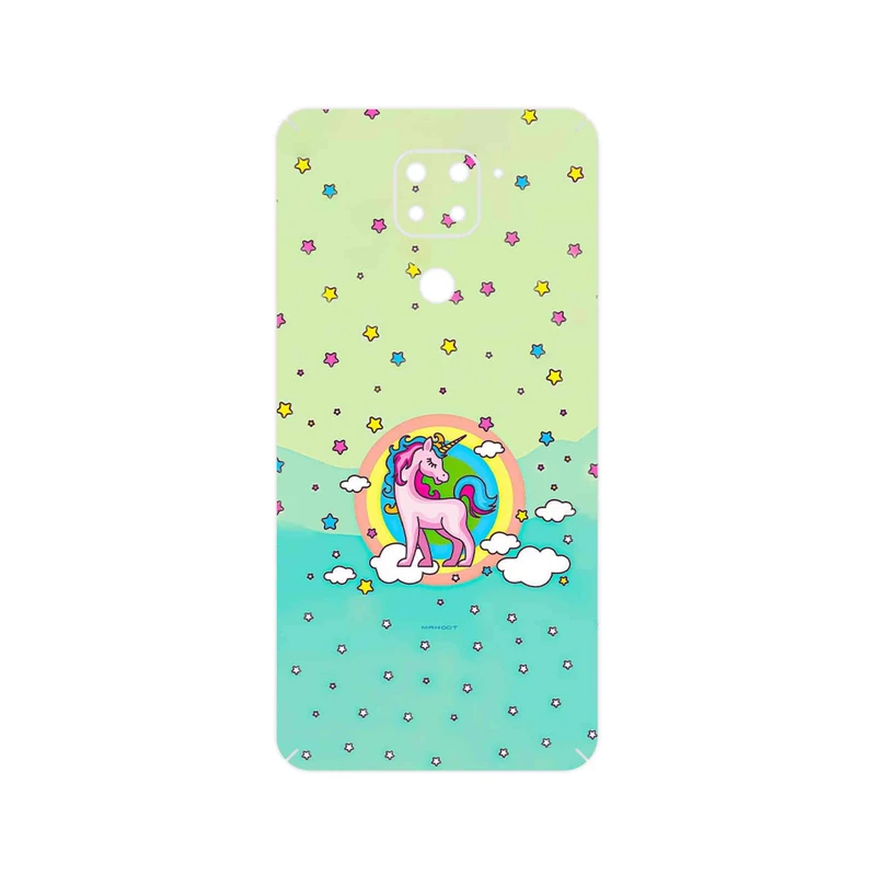 برچسب پوششی ماهوت مدل Rainbow unicorn adventure مناسب برای گوشی موبایل شیائومی Redmi Note 9