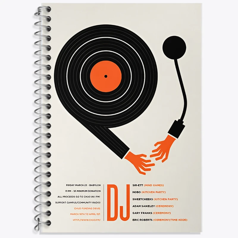 دفتر لغت 50 برگ خندالو طرح DJ کد F7440